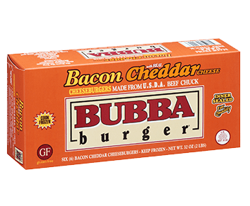 BUBBA Burger | Bacon Cheddar BUBBA burger - A burger lover's dream.