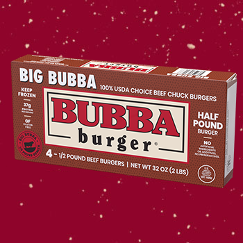 Bubba Burger Burgers, Beef Chuck, Big, 0.5 Pound 4 ea, Shop