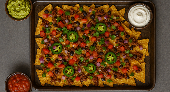Loaded BUBBA’s Burger Nachos