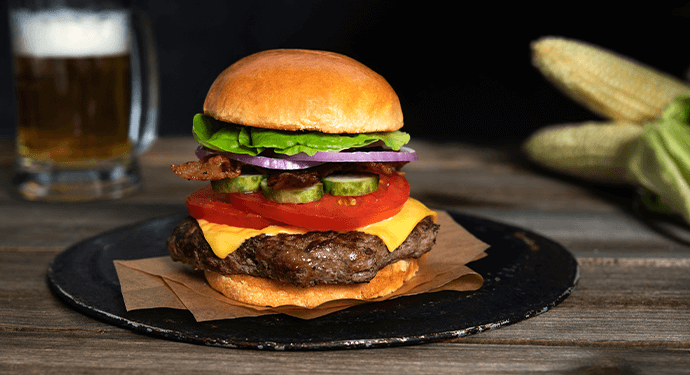 Pickle Bacon BUBBA Cheeseburger