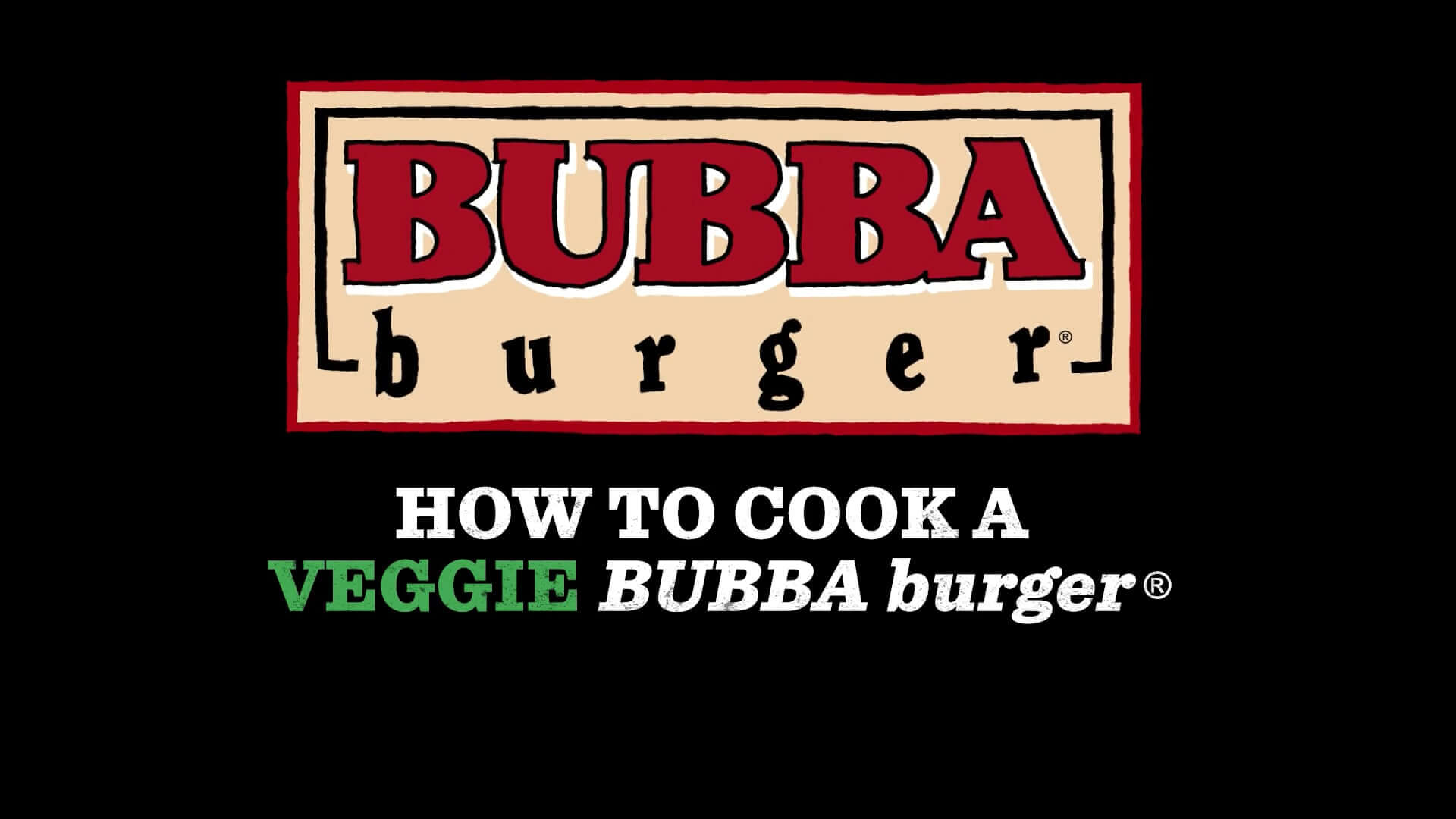 how to cook a veggie bubba burger