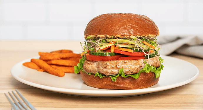 Fresh Veggie Salad Turkey BUBBA Burger