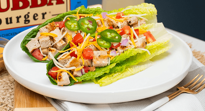 Chicken BUBBA burger Lettuce Wraps