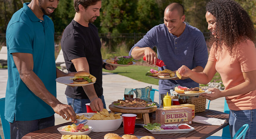 summer cookout burgers