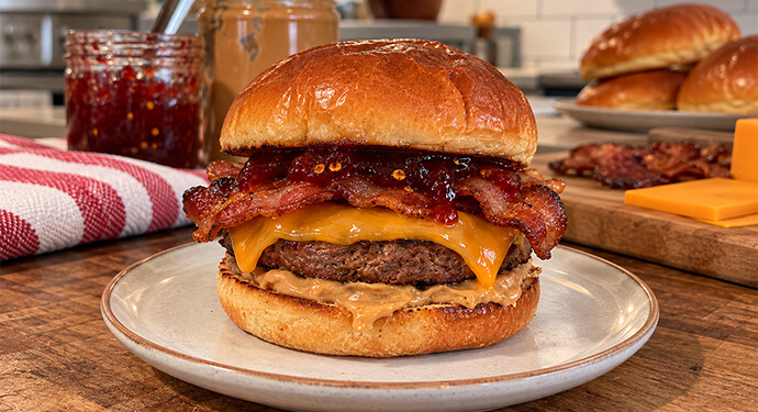 Smoky PB&J BUBBA burger recipe