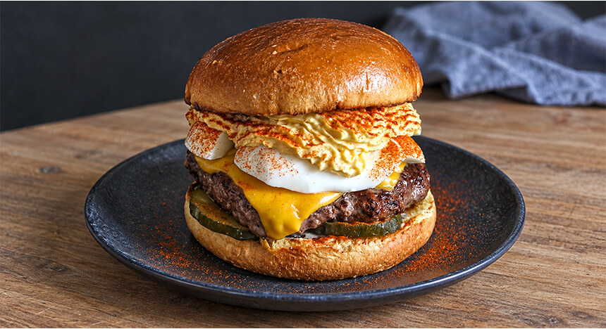 deviled egg burger